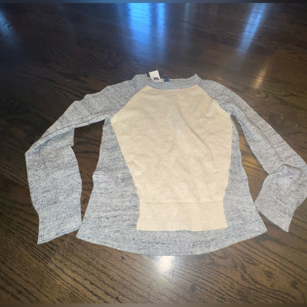 GAP Kids Gray and Cream Knit Sweater